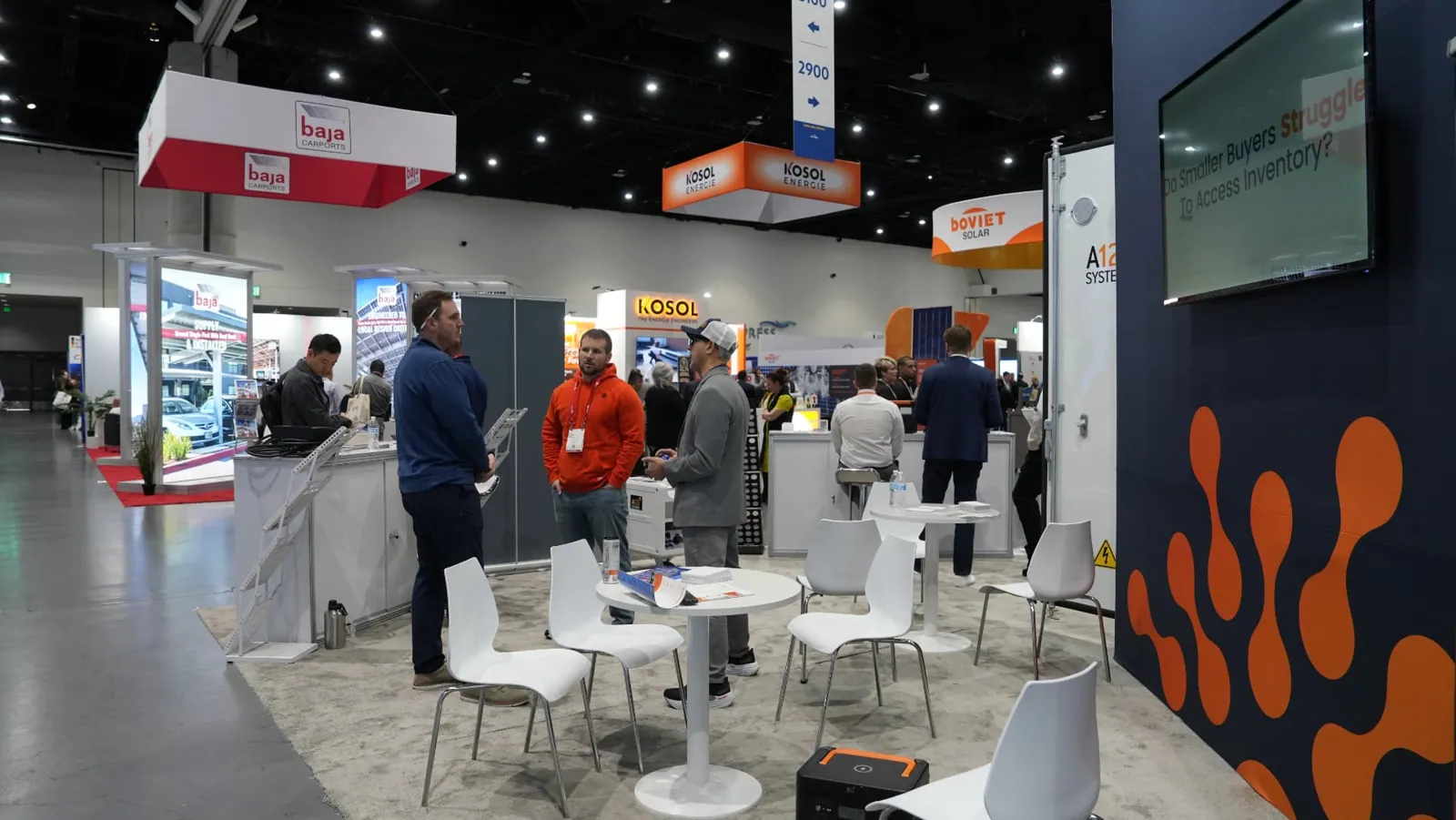 Exhibition floor view next to the Sunhub booth at Intersolar